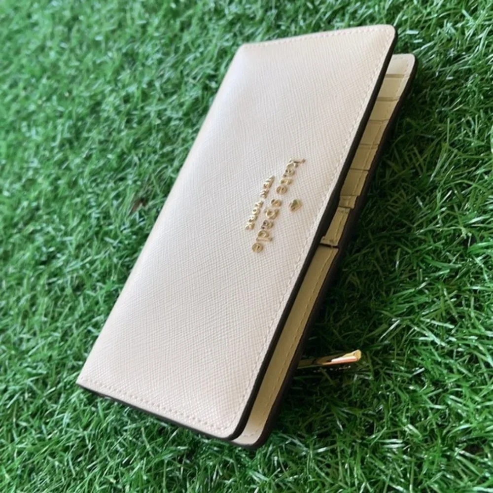 Kate Spade Staci Large Slim Bifold Wallet Parchment - Picture 2 of 16